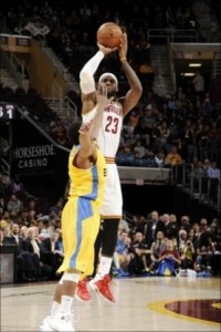 LeBron James en el Cleveland Cavaliers - Maccabi
